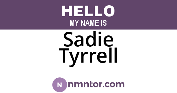 Sadie Tyrrell