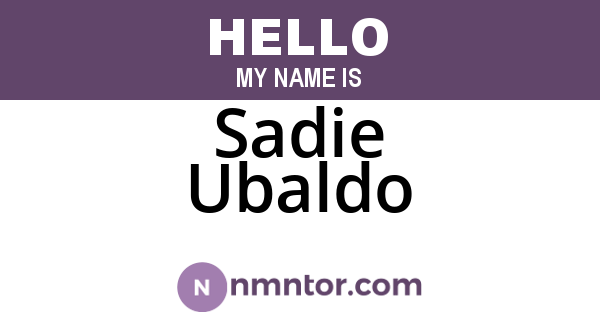Sadie Ubaldo