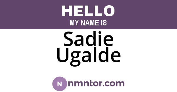 Sadie Ugalde