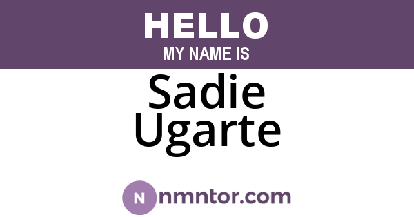 Sadie Ugarte