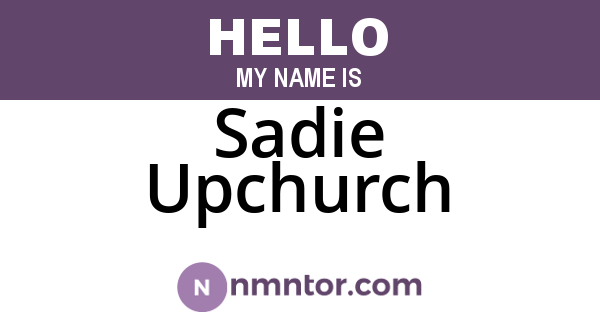 Sadie Upchurch
