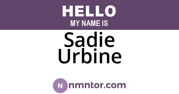 Sadie Urbine