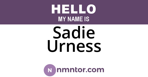 Sadie Urness