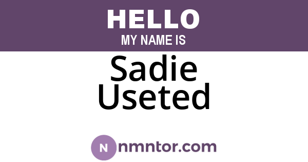 Sadie Useted
