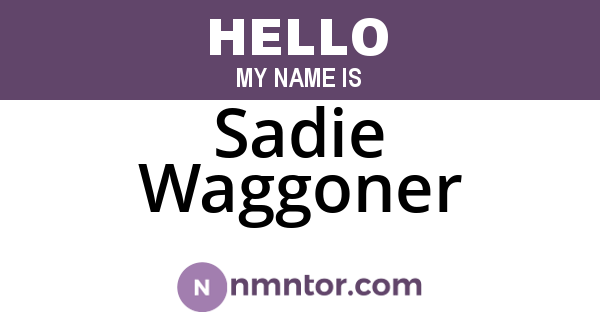 Sadie Waggoner