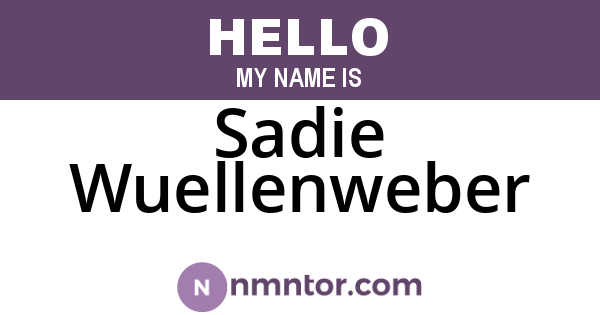 Sadie Wuellenweber