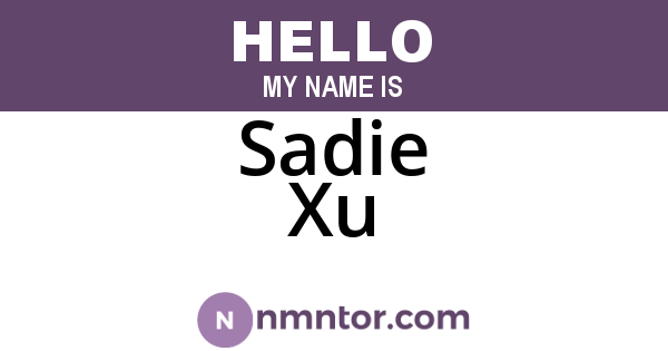 Sadie Xu