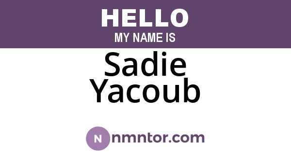 Sadie Yacoub