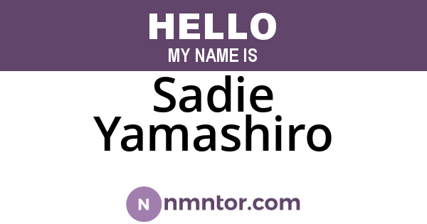 Sadie Yamashiro