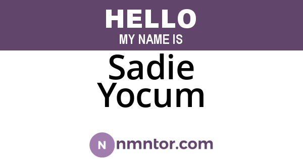 Sadie Yocum