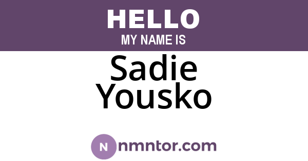 Sadie Yousko