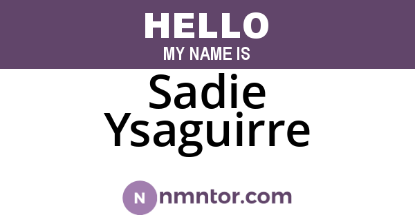 Sadie Ysaguirre
