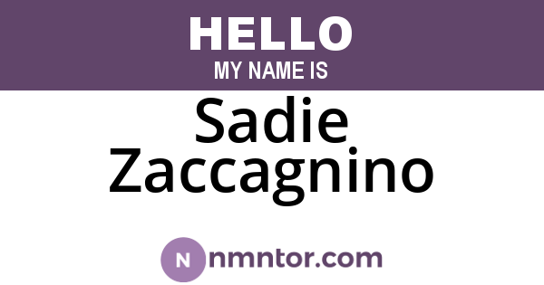 Sadie Zaccagnino