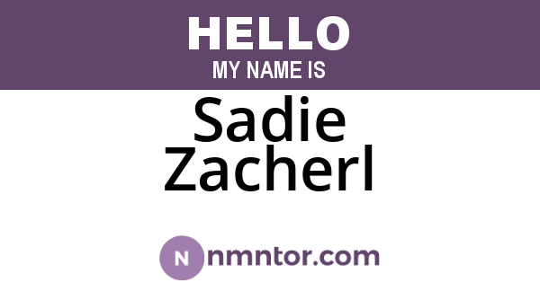 Sadie Zacherl