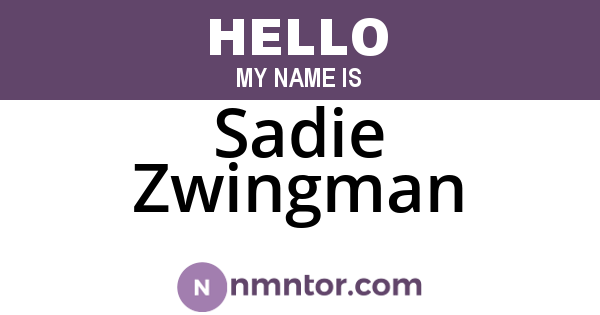Sadie Zwingman
