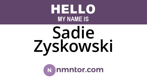 Sadie Zyskowski