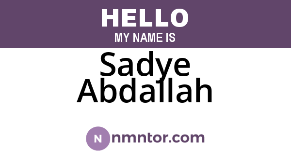 Sadye Abdallah