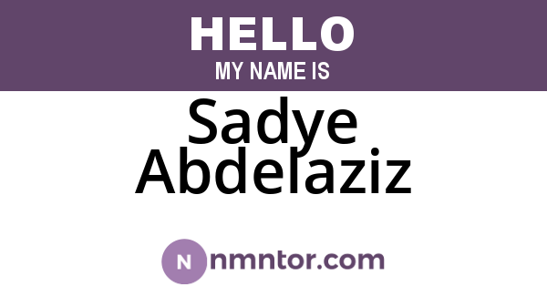 Sadye Abdelaziz