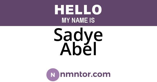 Sadye Abel