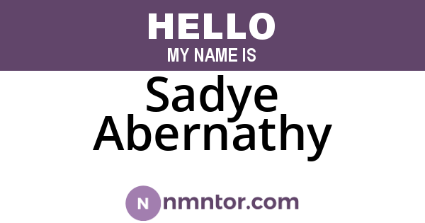 Sadye Abernathy