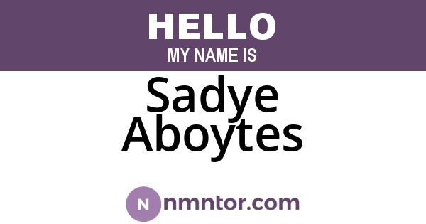 Sadye Aboytes