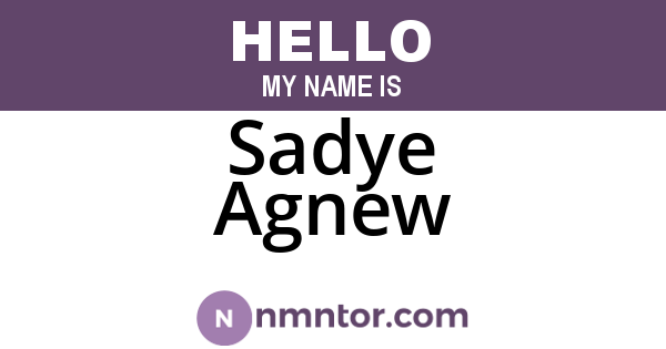 Sadye Agnew
