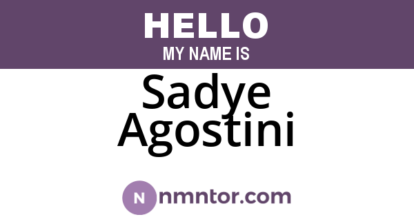 Sadye Agostini