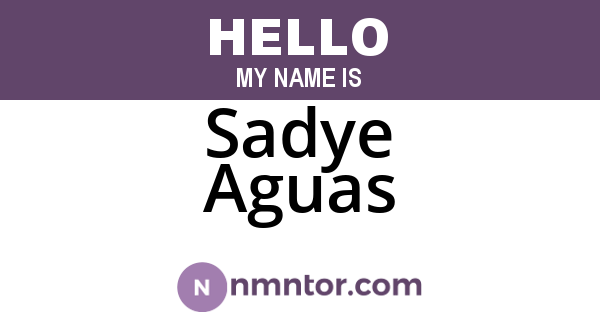 Sadye Aguas