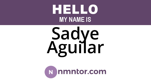Sadye Aguilar