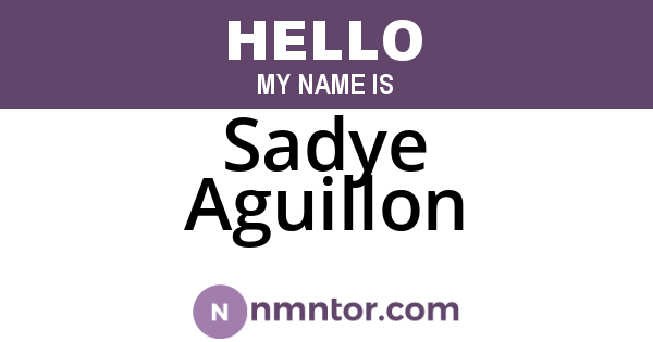 Sadye Aguillon