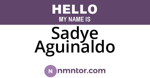 Sadye Aguinaldo