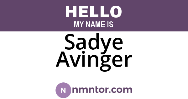 Sadye Avinger