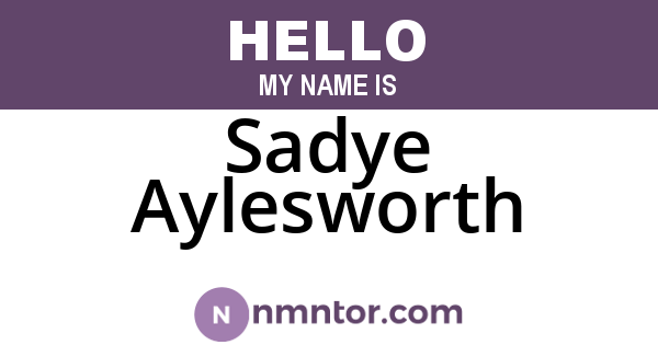 Sadye Aylesworth