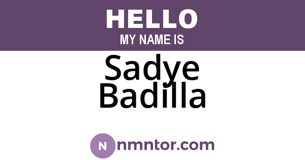 Sadye Badilla