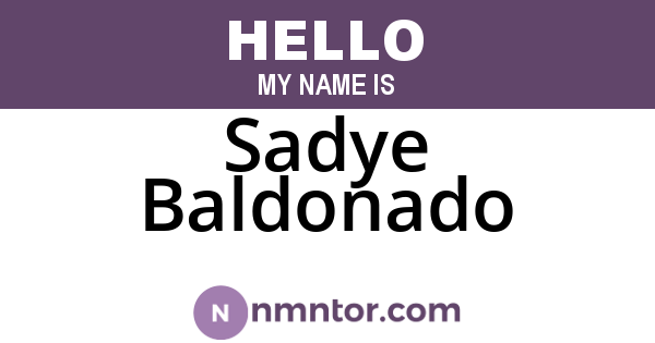 Sadye Baldonado