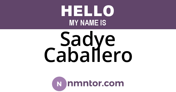 Sadye Caballero