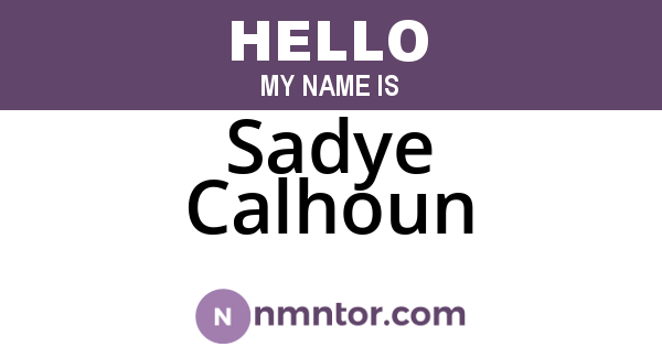 Sadye Calhoun