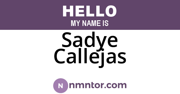 Sadye Callejas