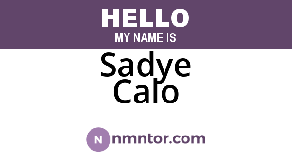 Sadye Calo