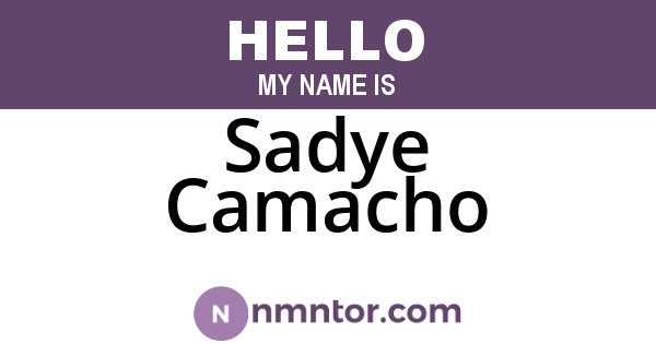 Sadye Camacho