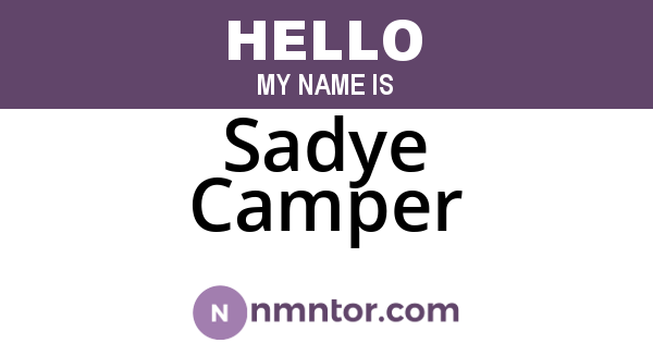 Sadye Camper
