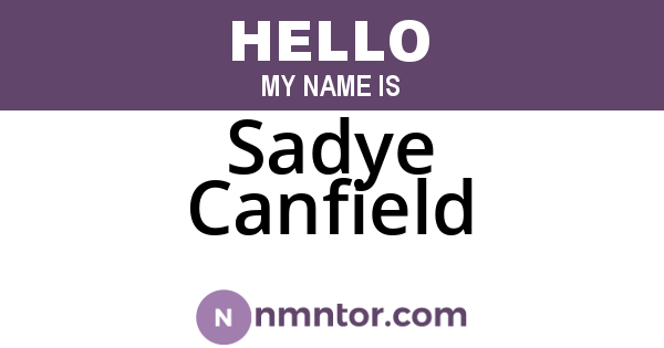 Sadye Canfield