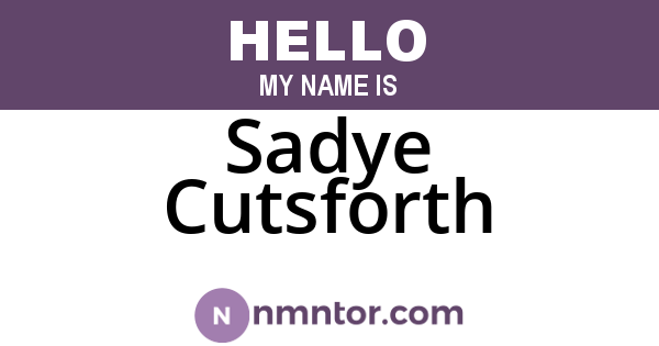 Sadye Cutsforth