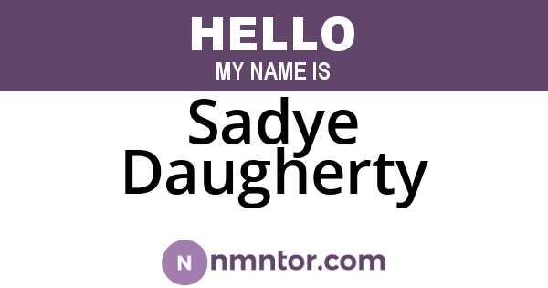 Sadye Daugherty