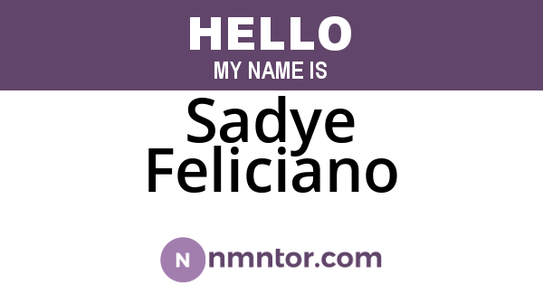Sadye Feliciano