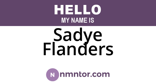 Sadye Flanders
