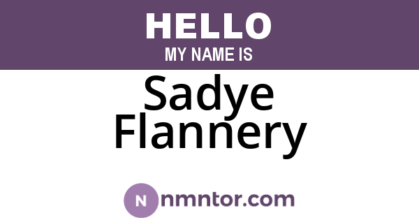 Sadye Flannery