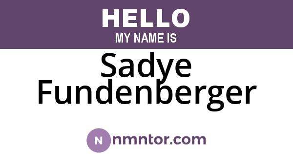 Sadye Fundenberger