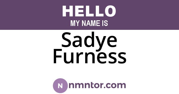 Sadye Furness