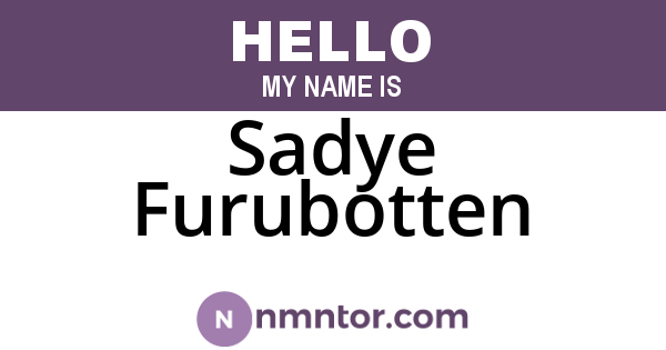 Sadye Furubotten